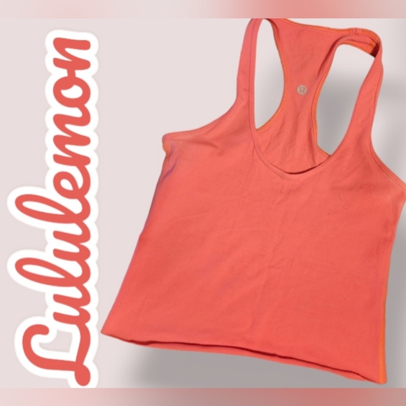 lululemon athletica Tops - Lululemon Racerback Crop Tank Coral